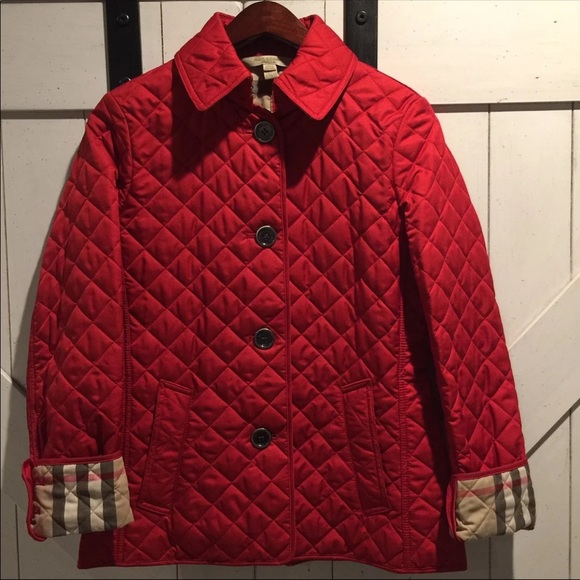 Sale! Red Burberry quilted jacket - Picture 2 of 5